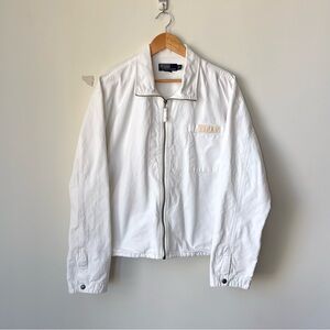 Vintage Polo Ralph Lauren Boxy White Canvas Jacket Men’s XL Harrington Military